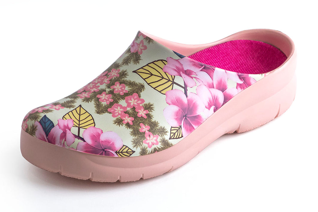 JOLLYS PICTURE CLOGS (open-back), PLUMERIA PINK