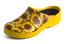 Load image into Gallery viewer, JOLLYS PICTURE CLOGS (open-back), SUNFLOWERS
