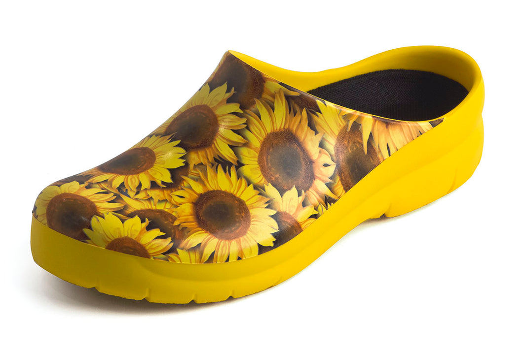 JOLLYS PICTURE CLOGS (open-back), SUNFLOWERS