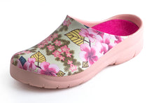Load image into Gallery viewer, JOLLYS PICTURE CLOGS (open-back), PLUMERIA PINK
